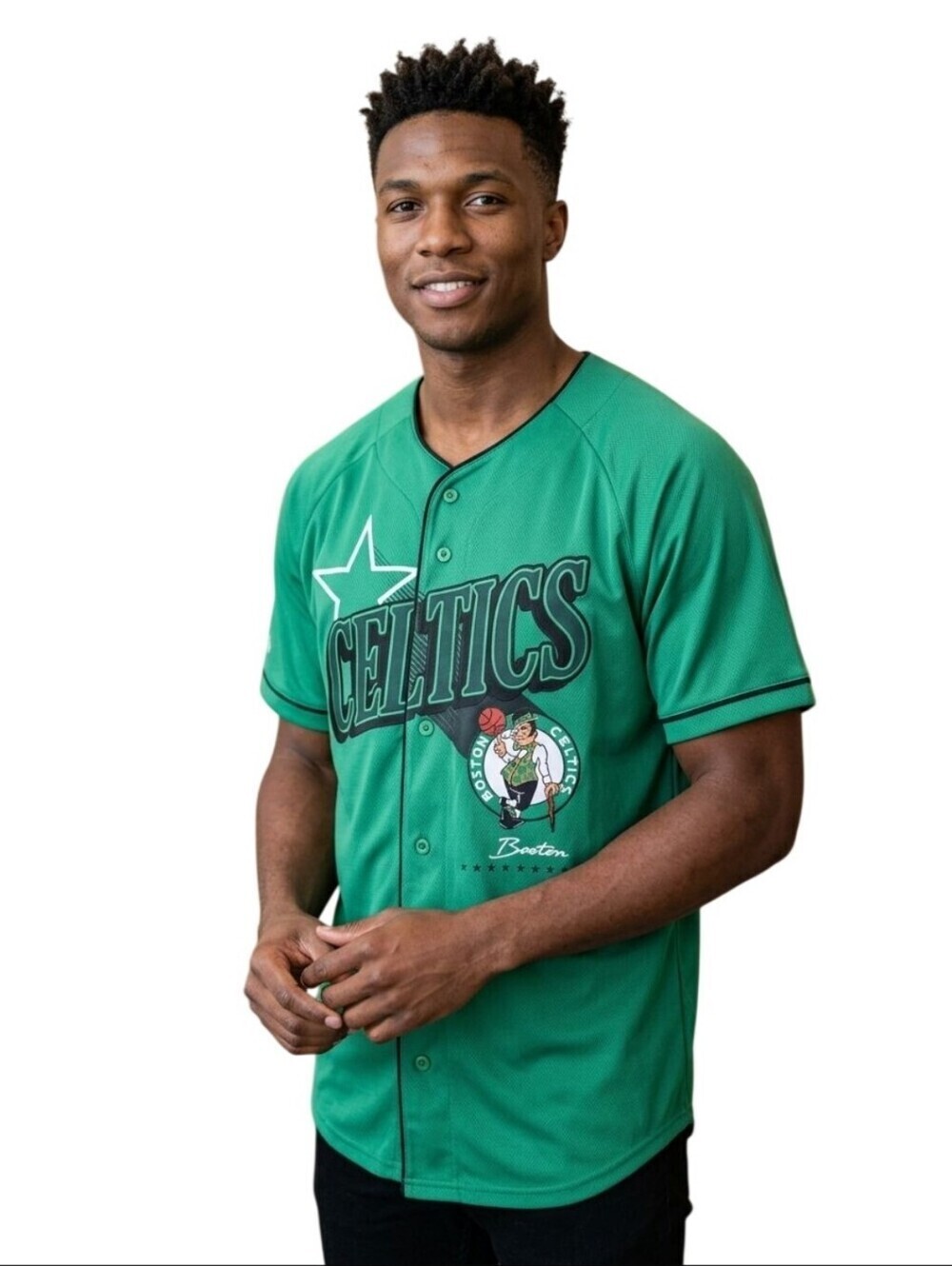 NBA Boston Celtics Jersey Button Front Quality Basketball Size XL